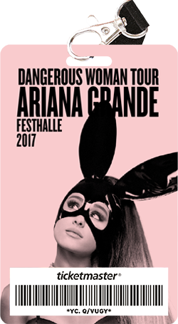 Ariana Grande Vip Laminate Dangerous Woman Tour Ariana Grande Vip Laminate Dangerous Woman Tour