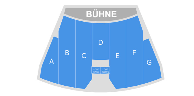 Venue seating chart for David Garrett for reference only