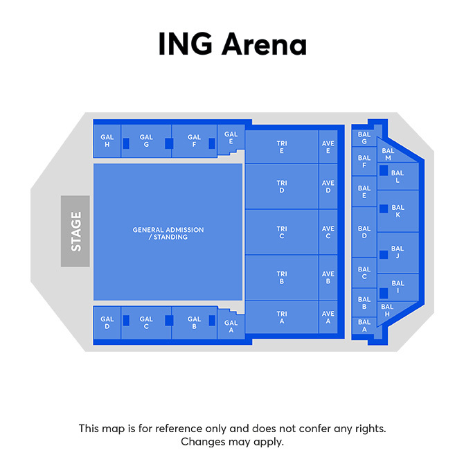 Plan de salle Ing Arena