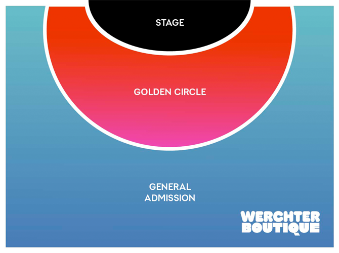 Venue seating chart for Werchter Boutique for reference only