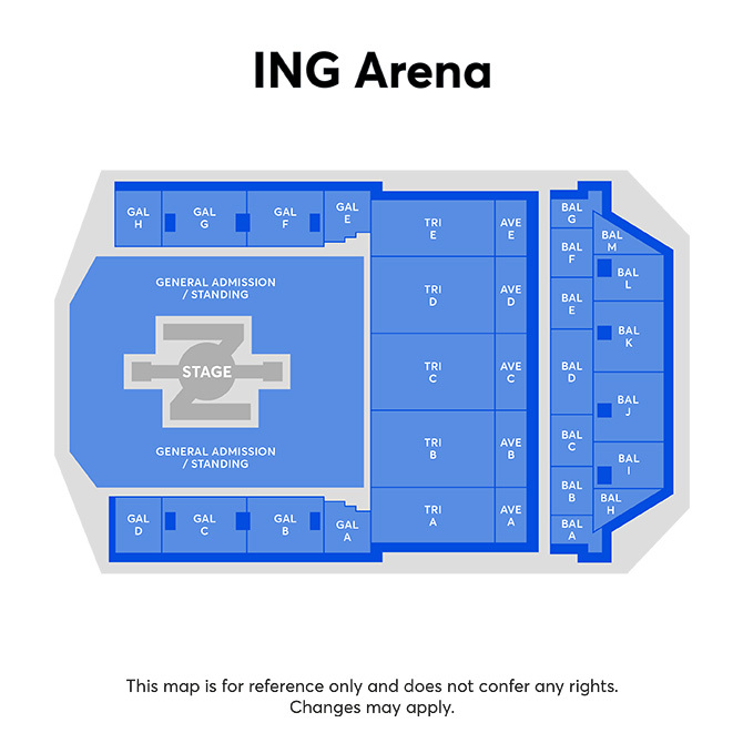 De plaatsindeling voor Burna Boy is louter illustratief