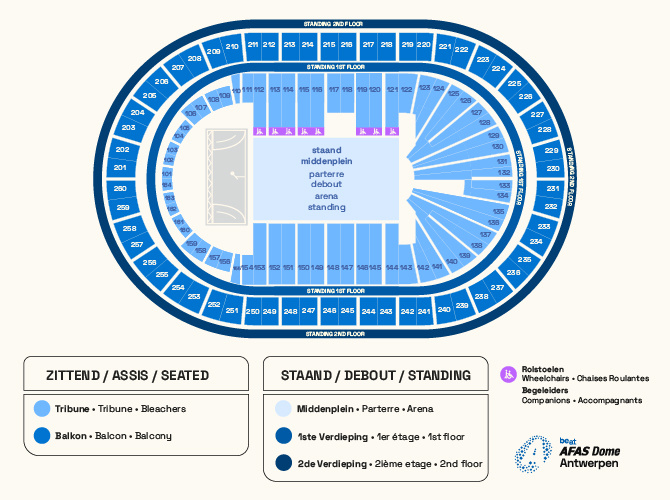 Venue seating chart for Mumford & Sons for reference only