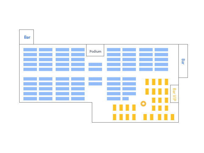Venue seating chart for Oktoberfest Brussels for reference only