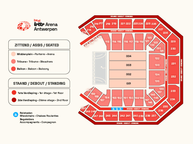 Zaalplattegrond: Zucchero - “Overdose D’Amore GOLD” Tour