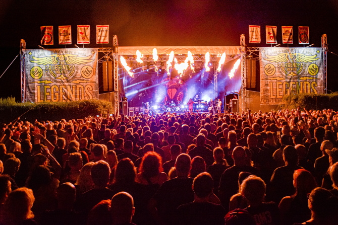 Náhledová mapa míst pro The Legends Rock Fest je pouze orientační