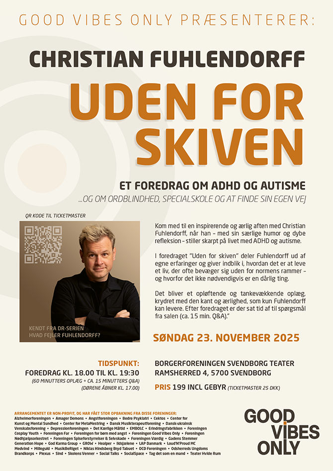 Salsoversigten til UDEN FOR SKIVEN er kun vejledende