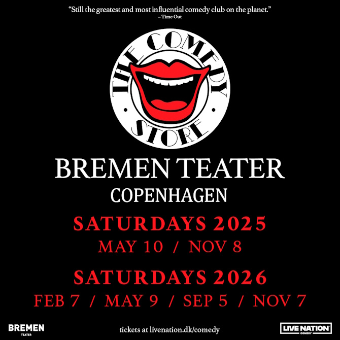 Salsoversigten til The Comedy Store er kun vejledende