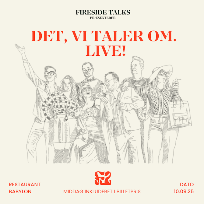 Salsoversigten til DET, VI TALER OM - LIVE er kun vejledende
