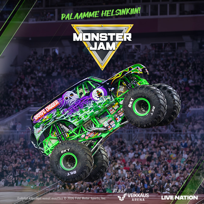 Tapahtumapaikan Monster Jam pohjakartta on vain ohjeellinen
