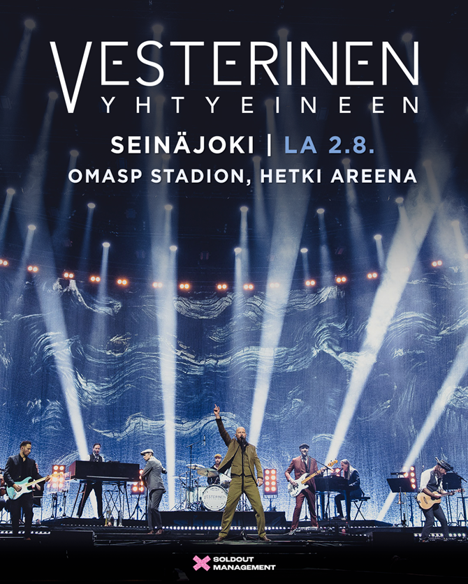 Venue seating chart for Vesterinen Yhtyeineen for reference only