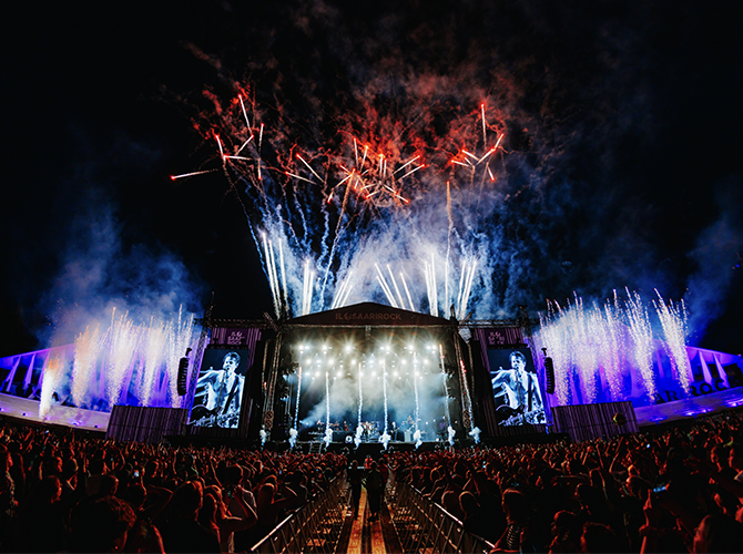 Tapahtumapaikan Ilosaarirock pohjakartta on vain ohjeellinen