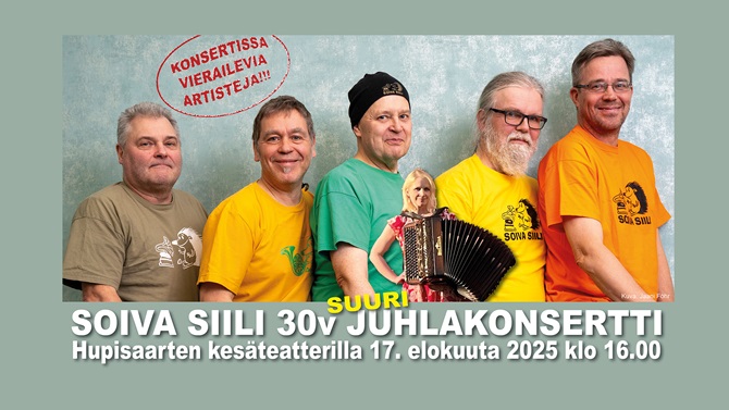 Tapahtumapaikan Soiva siili 30v Suuri juhlakonsertti pohjakartta on vain ohjeellinen