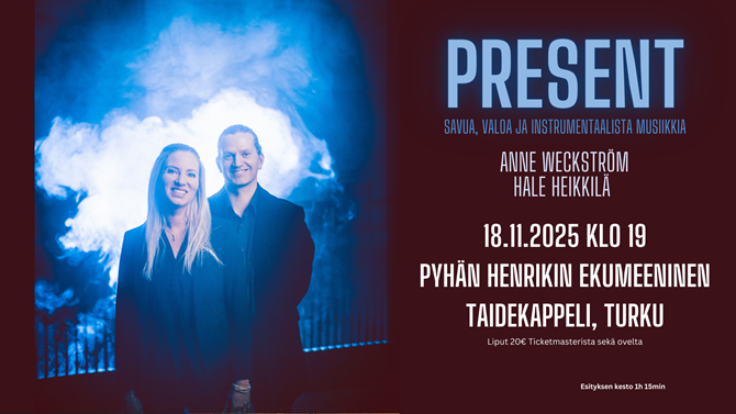 Tapahtumapaikan PRESENT - Anne Weckström & Hale Heikkilä pohjakartta on vain ohjeellinen