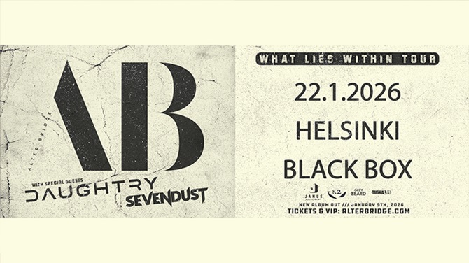 Tapahtumapaikan Alter Bridge pohjakartta on vain ohjeellinen