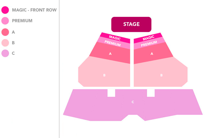 Tapahtumapaikan Magic Men LIVE! pohjakartta on vain ohjeellinen