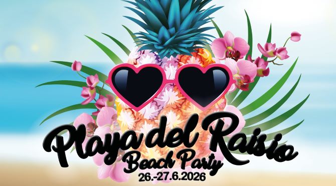 Tapahtumapaikan Playa del Raisio Beach Party pohjakartta on vain ohjeellinen