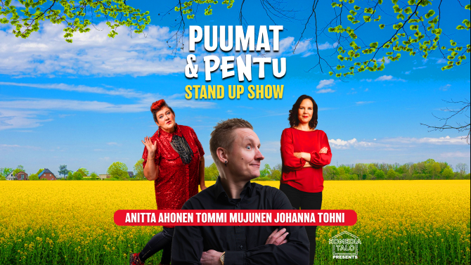 Tapahtumapaikan Puumat & Pentu -stand up show pohjakartta on vain ohjeellinen