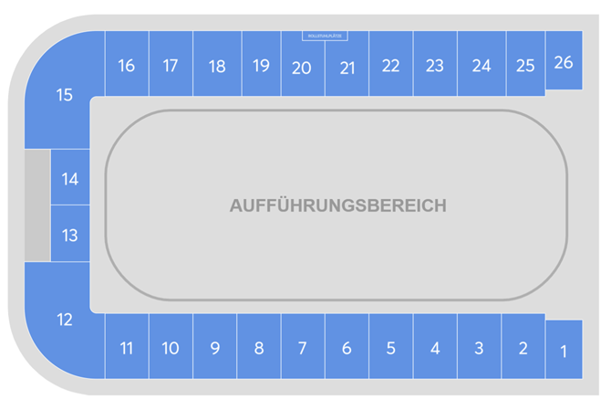 Saalplan Niedersachsenhalle, Verden