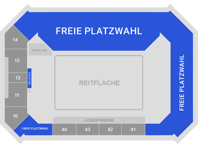 Saalplan Große EWE Arena, Oldenburg