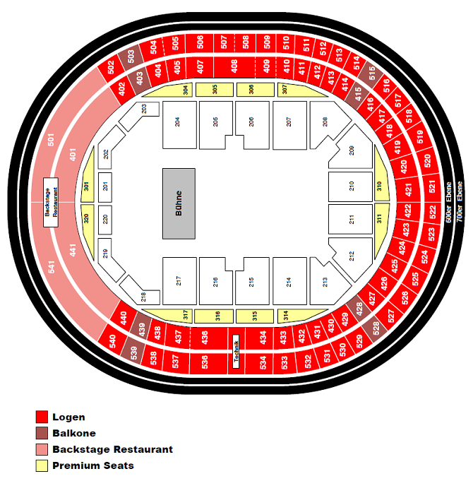 Bob Dylan - Rough and Rowdy Ways | Premium Packages Seating Plan at Lanxess Arena