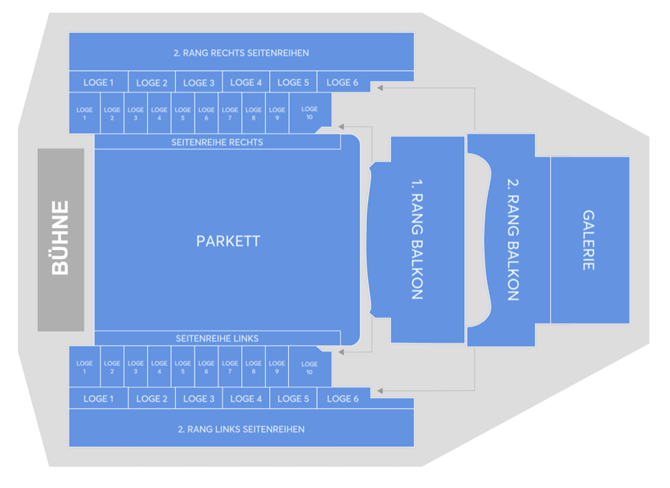 Plan de salle - Laeiszhalle (Großer Saal)