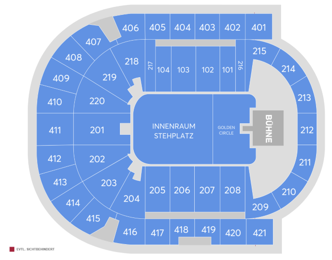 Saalplan - Uber Arena