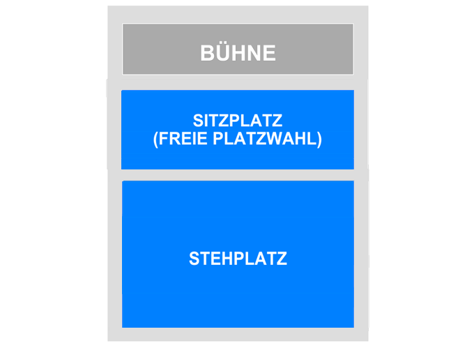 Saalplan für Fury In the Slaughterhouse nur zu Ansichtszwecken
