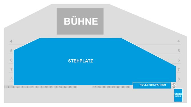 Saalplan für Nouvelle Vague nur zu Ansichtszwecken