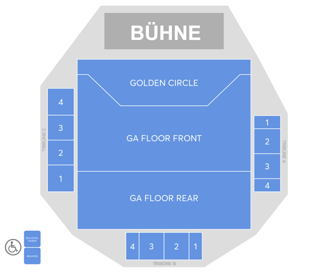 Saalplan für System Of A Down nur zu Ansichtszwecken