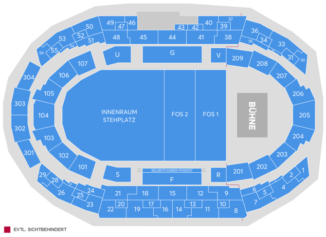 Saalplan - Hanns-Martin-Schleyer-Halle