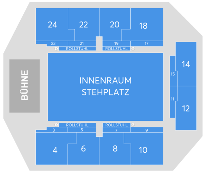 Saalplan für DIKKA nur zu Ansichtszwecken