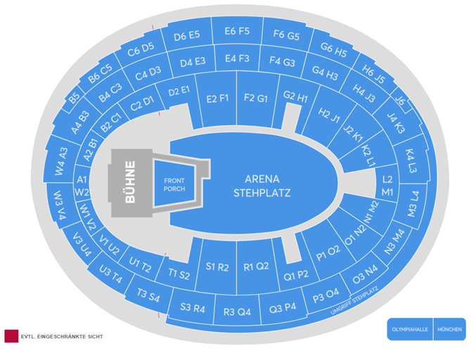 Saalplan Olympiahalle