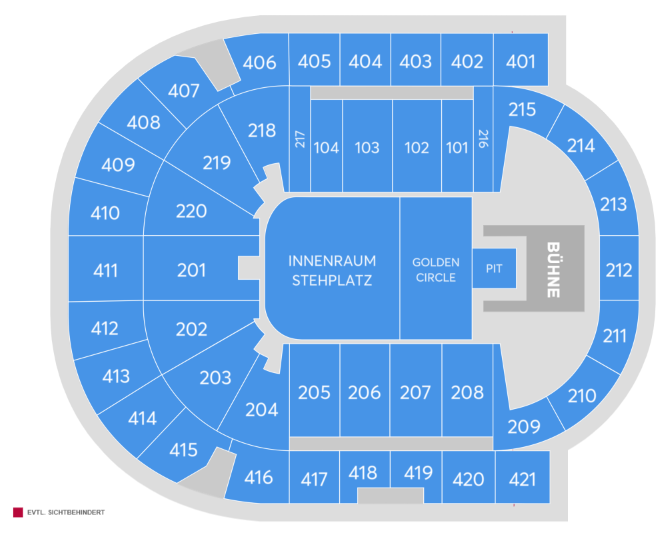 Saalplan - Uber Arena