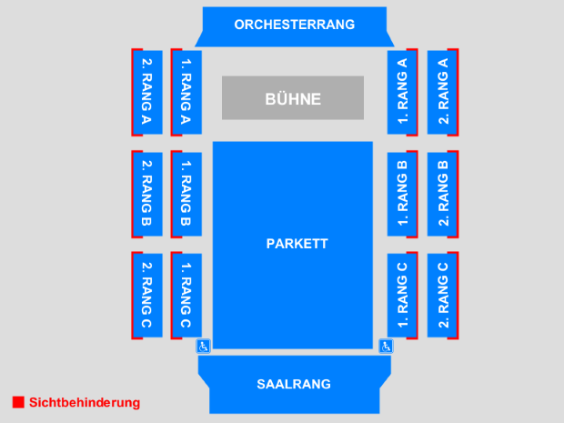 Plan de salle - Musik- und Kongresshalle
