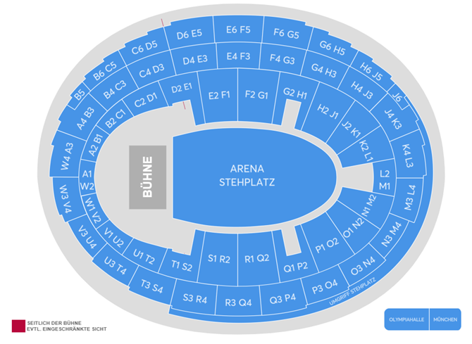 Plan de salle - Olympiahalle