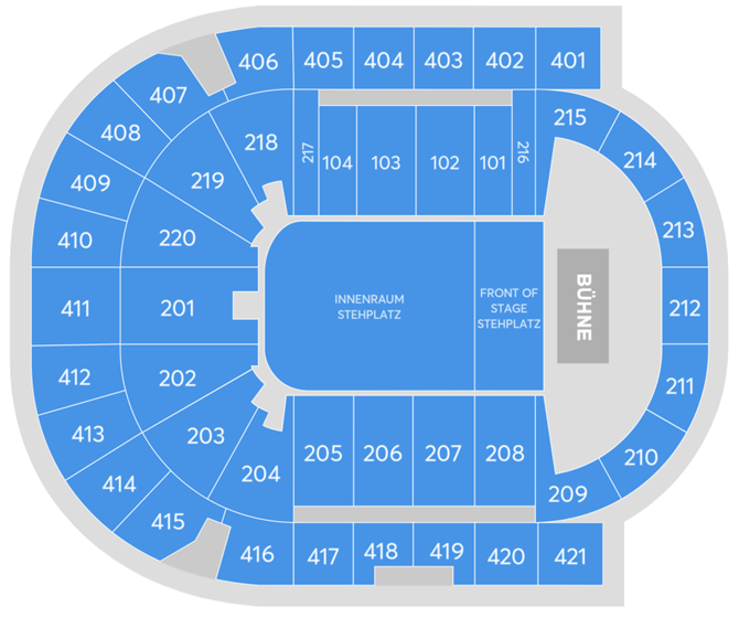 Saalplan - Uber Arena