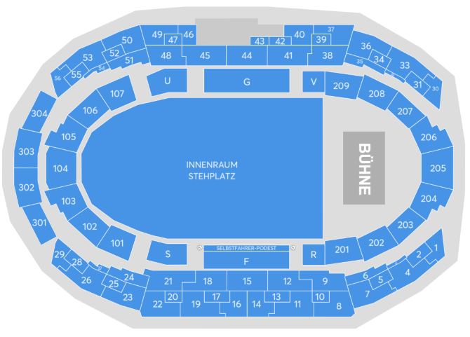 Plan de salle - Hanns-Martin-Schleyer-Halle