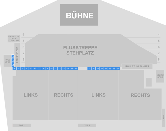Saalplan - Seebühne Bremen