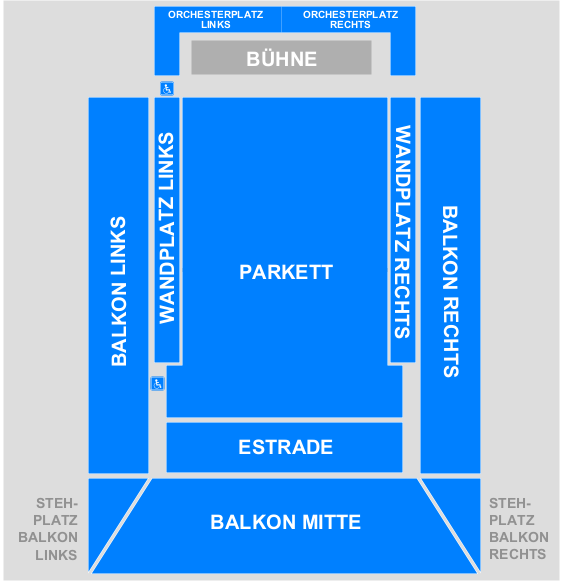 Plan de salle - Die Glocke (Großer Saal)