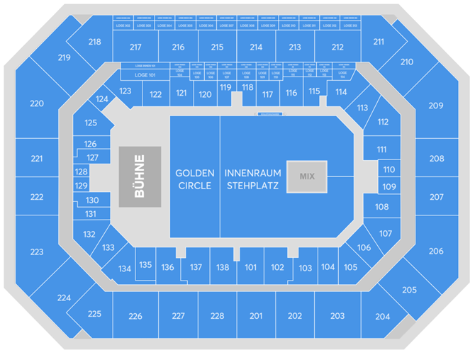 Saalplan - PSD Bank Nürnberg ARENA