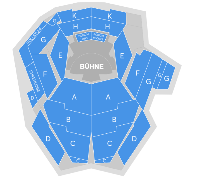 Saalplan für Joep Beving nur zu Ansichtszwecken