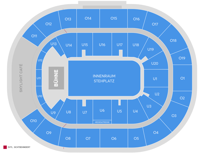 Barclays Arena seating chart for Teddy Swims in Hamburg