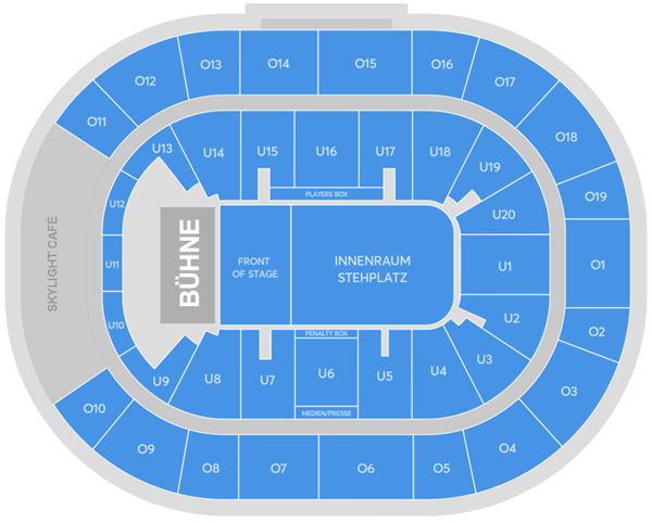 Saalplan - Barclays Arena