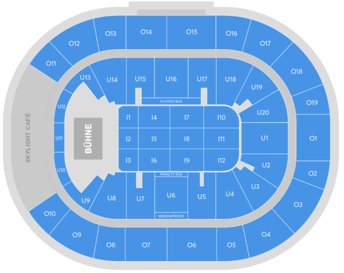 Saalplan - Barclays Arena