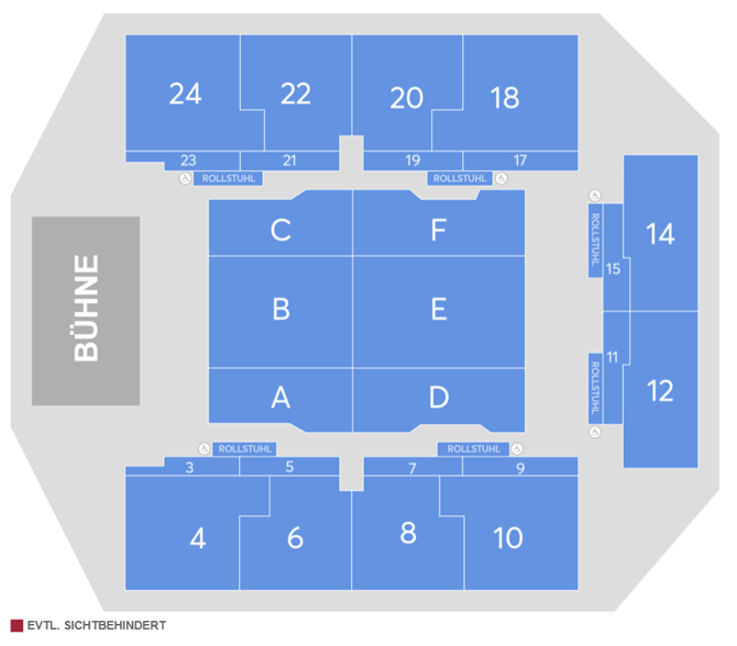 Saalplan - Kia Metropol Arena