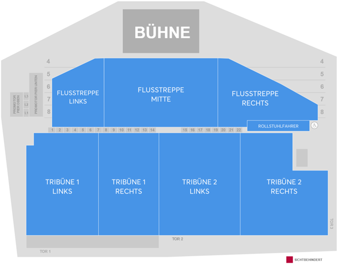 Saalplan - Seebühne