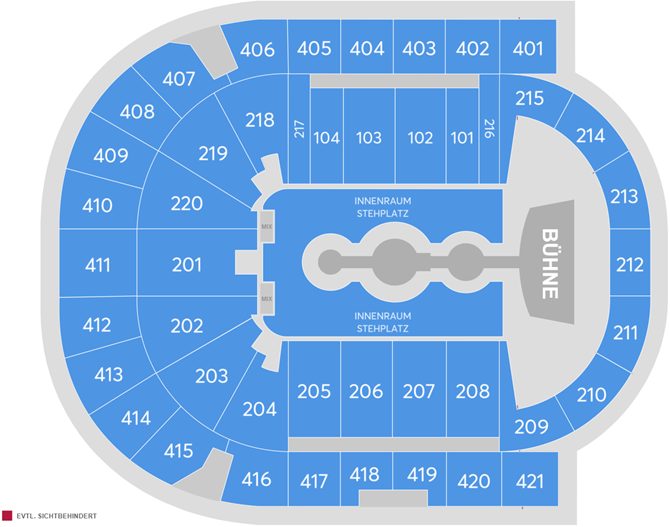 Plan de salle - Uber Arena