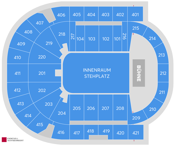 Saalplan - Uber Arena