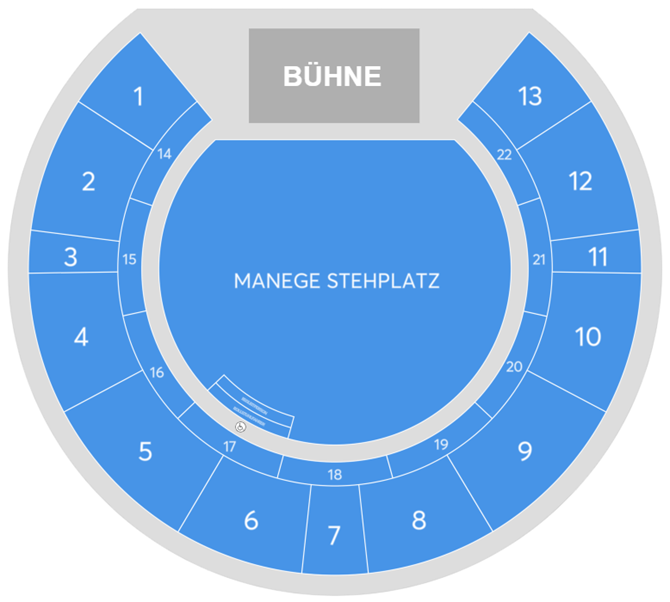Plan de salle - Tempodrom