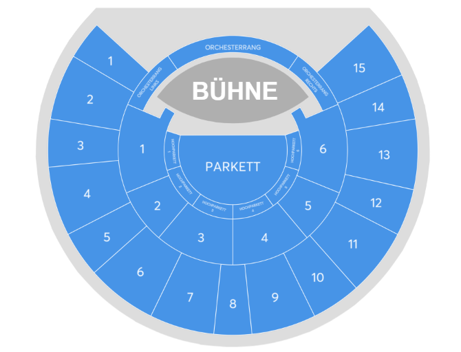 Saalplan - Kuppelsaal im HCC